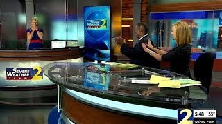 Channel 2 Meteorologist Karen Minton drawn to tears after tribute video  WSBTV [upl. by Joachim]