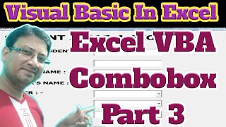 Visual Basic In Excel  Excel Vba Userform Combobox Part 3 [upl. by Enitsrik]