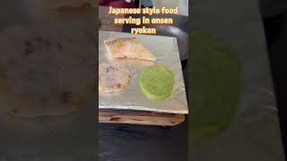 Japanese style food serving in onsen ryokan onsen ryokan foodvlog selfcook [upl. by Philis]