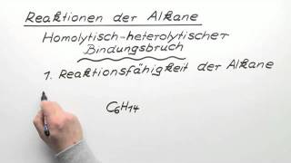 Reaktionen der Alkane  Homolytischer und heterolytischer Bindungsbruch  Chemie  Organische Chemie [upl. by Morris]