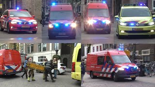 HRT inzet persoon onwel in de Domtoren Brandweerpolitie en ambulance rukken groots uit [upl. by Naillimixam]