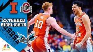 HIGHLIGHTS Illinois vs Ohio State  Big Ten Mens Basketball  1302023  NBC Sports [upl. by Esyla56]