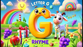 Learn Letter G  Fun Phonic Sounds and Words  Educational Rhyme for Kids kids abcd baby [upl. by Tabbi216]