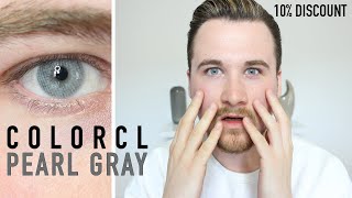 COLORCL Pearl Gray Contact Lenses  Discount Code [upl. by Godrich]