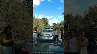 Watch the scammer’s reaction when he sees the dashcam [upl. by Rodablas]