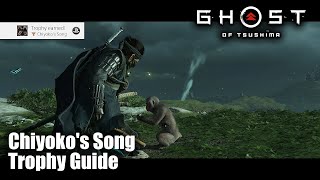 Ghost of Tsushima  Chiyokos Song Trophy Guide Complete all Animal Sanctuaries [upl. by Nyrhtakyram919]