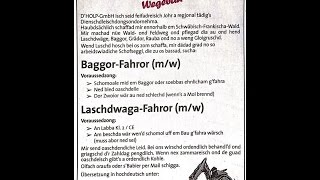 Schwäbische Stellenanzeige  Baggor LaschdwagaFahror Bagger LKWFahrer [upl. by Ziegler456]