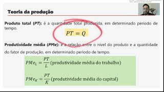 AULA 6  TEORIA DA PRODUÇÃO  ECO 001  Fundamentos da Teoria Econômica [upl. by Adnara]