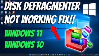 How To Fix Disk Defragmenter Not Working in Windows [upl. by Rotberg]