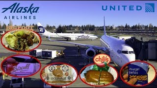 Airline amp Airport Food Review  Alaska amp United Airlines [upl. by Karrie]