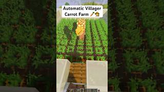 Ultimate Automatic Villager Carrot Farm in Minecraft 🥕🧑‍🌾 shorts minecrafttutorial viral [upl. by Braunstein]