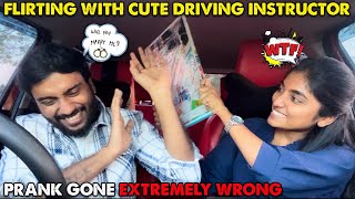 Flirting With Cute Driving Instructor Prank 🚗🧑‍🏫❣️ Prank Gone Extremely Wrong😡👊 Kovai 360 [upl. by Walliw]