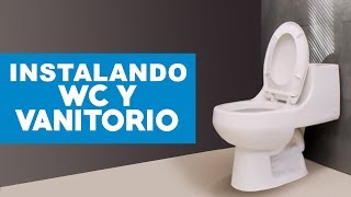 ¿Cómo instalar el WC y vanitorio [upl. by Adnohsal]