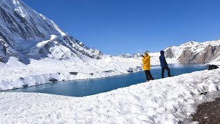 Jomsom to tilicho lake mesokanto la pass 5300 meters high altitude full details video [upl. by Shanta]