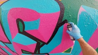 Graffiti  Rake43  Big Color Piece [upl. by Salema]