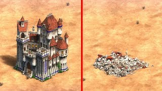 ALL CASTLES amp WONDERS COLLAPSING  Age of Empires 2 Definitive Edition [upl. by Simetra628]