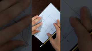 Compound intersection between a straight line and a circle drawing geometric maths technical [upl. by Yengac]