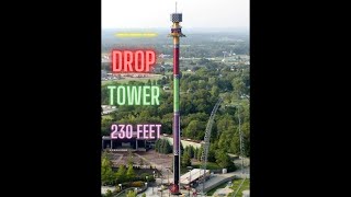 Drop Tower POV amp Exterior View Canada’s Wonderland [upl. by Ihtraa]