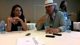 Emilie de Ravin and Robert Carlyle Talk Once Upon A Time Season 5 [upl. by Ardnaeel]