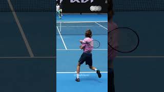 Forehand Compilation  Andrey Rublev Slow Motion Back View 2 Shorts [upl. by Sapphera]