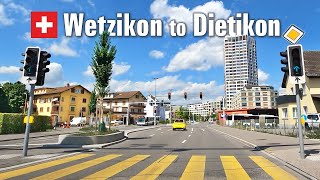 Summer Road Trip  Wetzikon to Dietikon • Driving in Zurich Region Switzerland 🇨🇭 4K [upl. by Neve]