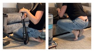 Vacuuming After Building Work  Crevice Tool Edge Vacuum  Vacuuming The Sofa [upl. by Saber71]