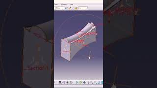 Catia part desing multi section command solid design engineering 3d catia catia3dmodelling [upl. by Dhu]