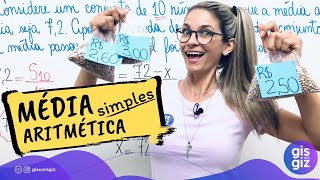 MÉDIA ARITMÉTICA SIMPLES  MEDIANA E MODA  \Prof Gis [upl. by Silvie164]