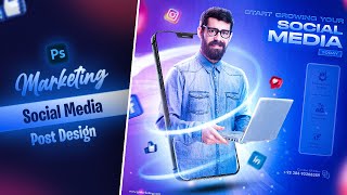 Creative Social Media Marketing Post Design in Photoshop [upl. by Culberson911]