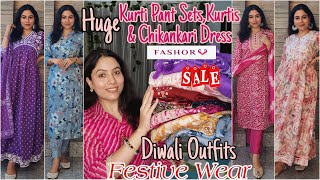 Huge Fashor Haul  Chikankari Maxi DressSalwar SuitKurti  Latest Festive CollectionDiwali Outfit [upl. by Danuloff]