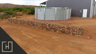 INEXPENSIVE AMAZING DIY GABION RETAINING WALL [upl. by Lolande]