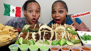 How To Eat Mexican Street Tacos  Mukbang [upl. by Alya936]