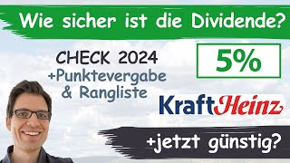 Kraft Heinz Aktienanalyse 2024 Wie sicher ist die Dividende günstig bewertet [upl. by Rolo]