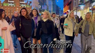 Walking Busy Street Of Copenhagen Denmark  4K HDR Walking Tour  November 2024 [upl. by Savick]