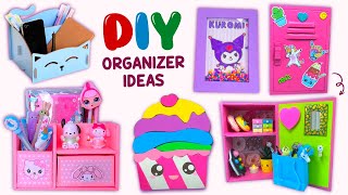 6 DIY ORGANIZER IDEAS  Locker Organizer  Kuromi Organizer  CARDBOARD CRAFT IDEA [upl. by Richey]