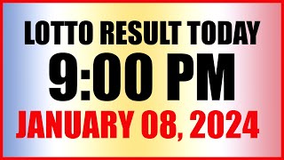 Lotto Result Today 9pm Draw January 8 2024 Swertres Ez2 Pcso [upl. by Chuch]