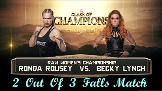 Ronda Rousey vs Becky Lynch  WWE RAW Womens Championship Match [upl. by Enitsirhc827]