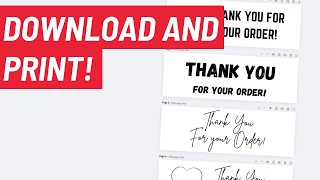 THANK YOU labels Free download Templates DIY BRANDED LABELS [upl. by Anattar]