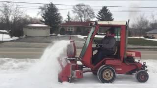 Groundsmaster 72 blowing snow [upl. by Ecallaw]