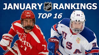 2024 NHL DRAFT RANKINGS  January Top 16 [upl. by Nailij]