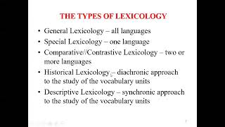 Lexicology as a branch of linguistic science [upl. by Meriel794]