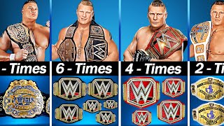 WWE Brock Lesnar All Championship Wins  Rank By Number of Reigns [upl. by Colleen]