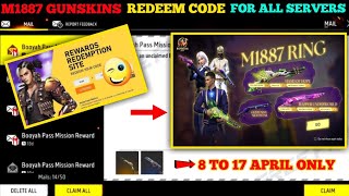 FREE FIRE REDEEM CODE TODAY 9 APRIL REDEEM CODE FREE FIRE  FF REDEEM CODE TODAY 9 APRIL [upl. by Nauwaj]