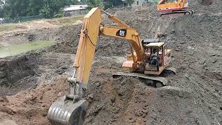 many excavator digging canal [upl. by Aeret285]