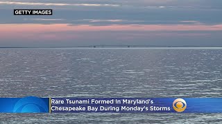 Rare Tsunami Formed In Chesapeake Bay During Mondays Storms Forecasters Say [upl. by Gnilrad]