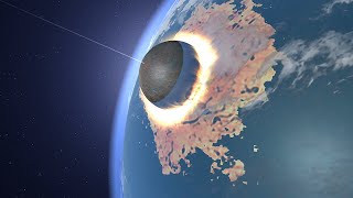 Giant Asteroid Hits Atlantic Ocean  Universe Sandbox [upl. by Copeland]