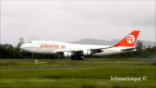 Very Rare Air Pullmantur Boeing 747 Landing in Martinique Aimé Césaire [upl. by Bandur]