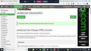 Javascript w3school tutorial hindi [upl. by Yssac]