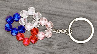 Latex Beaded Key holder 2023 Keyholder Number 6 Make a beautiful Keyholder with beads [upl. by Etnaud904]