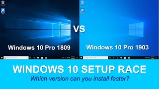 Microsoft Windows 10 Setup Race 1809 vs 1903 [upl. by Anelaf]